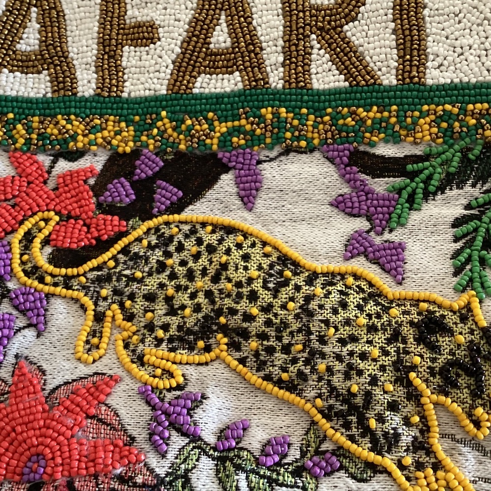America & Beyond African Safari Embellished Beaded Limited Edition Tote Bag - Picture 13 of 16